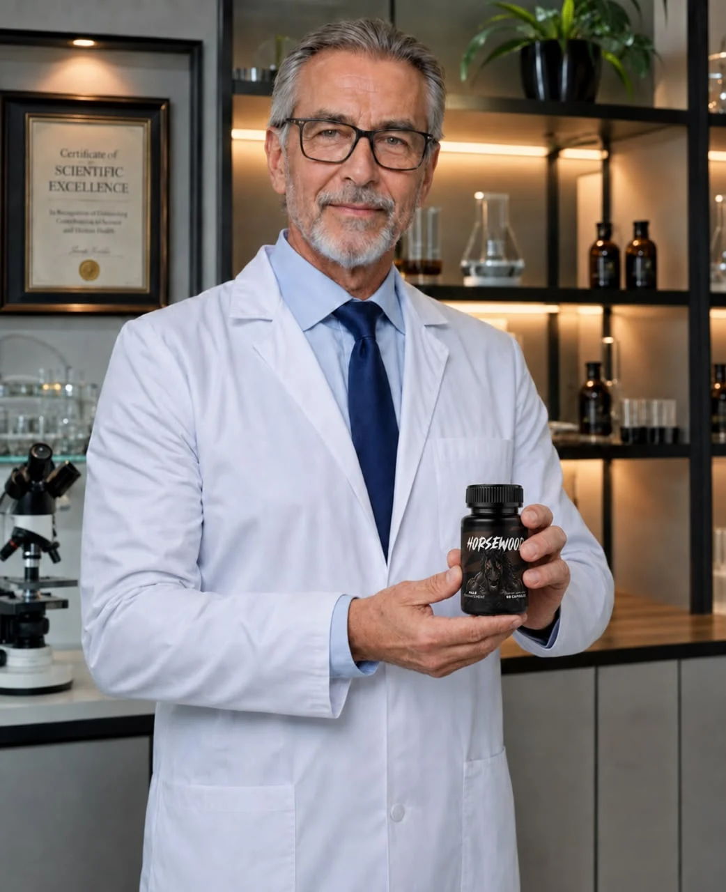 Researcher examining botanical extract data